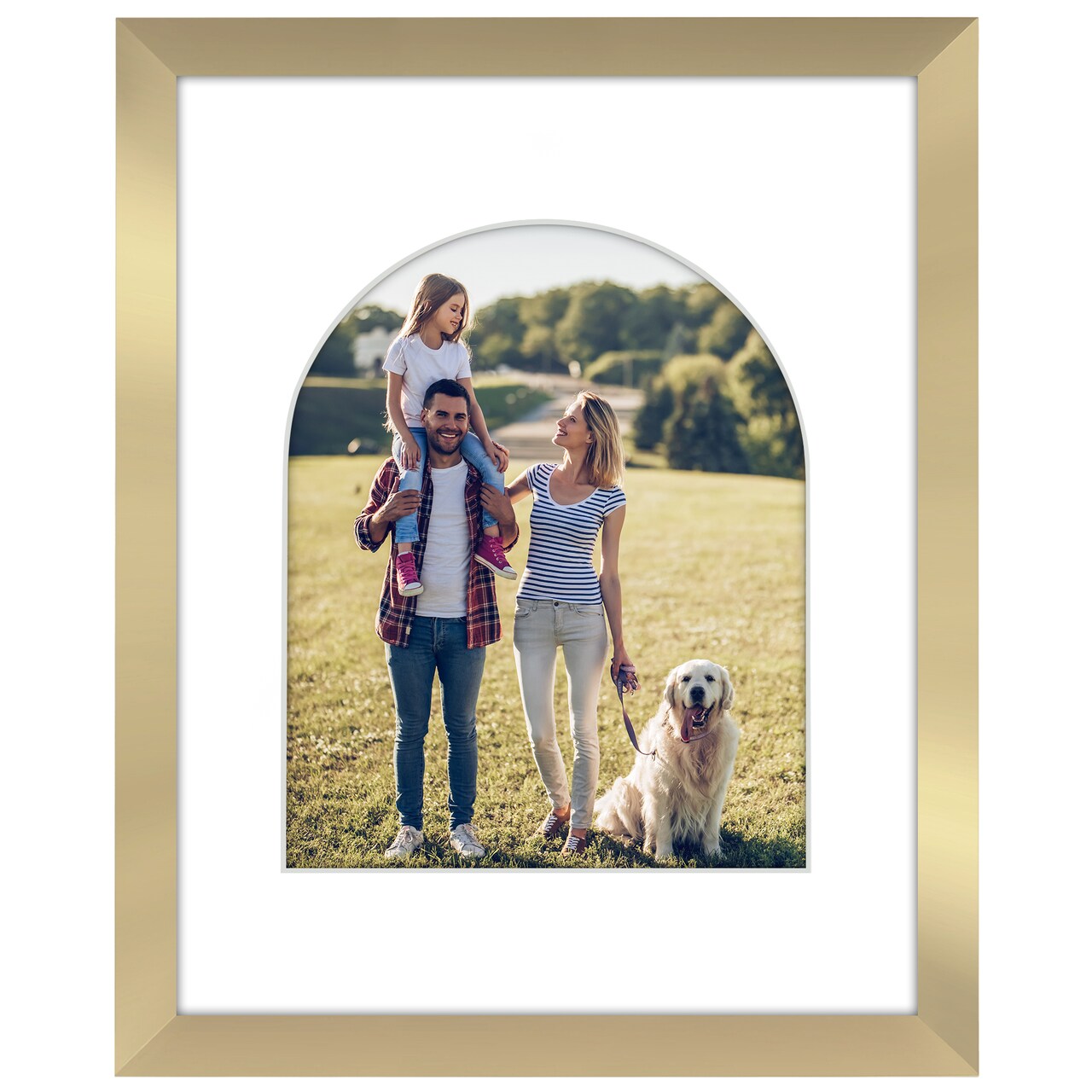 Americanflat Picture Frame with Arch-Shaped Mat - Ideal for Any Room, Living Rooms, Dorm Room